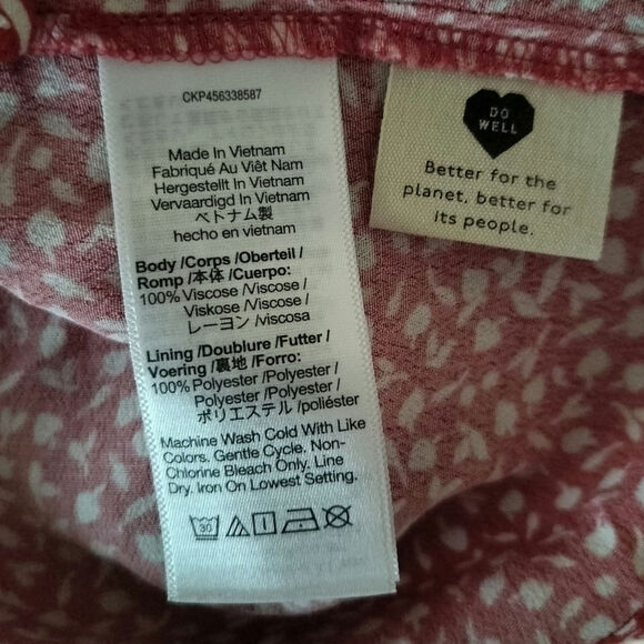 Madewell Size L Kinston Side Button Wrap Top Park Picnic Kilt Red TINY FLAW - Picture 6 of 7